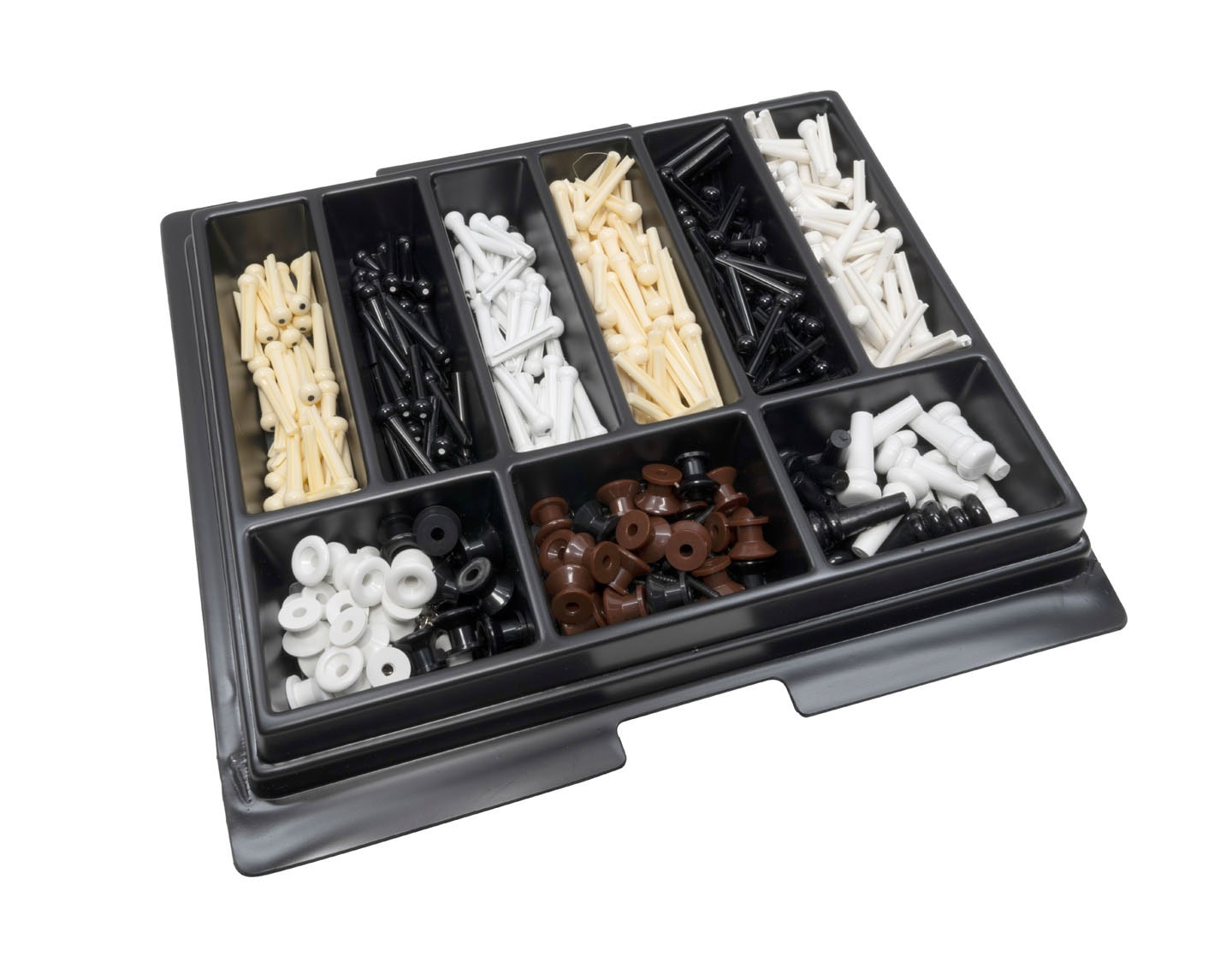 Guitar Bridge, End Pin, Assortment Parts Tray