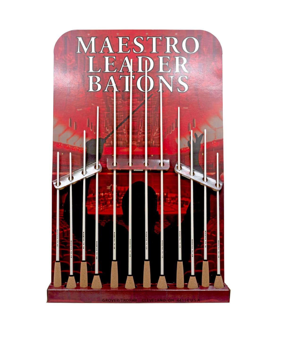 Maestro™ Leader Cork Baton Display, 12 Assorted
