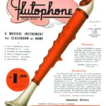 a vintage advertisement for Trophy Toy Company's Flutophone